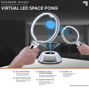 SHARPER IMAGE Virtual Space Ping Pong Game Set
